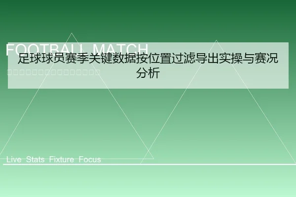 足球球员赛季关键数据按位置过滤导出实操与赛况分析